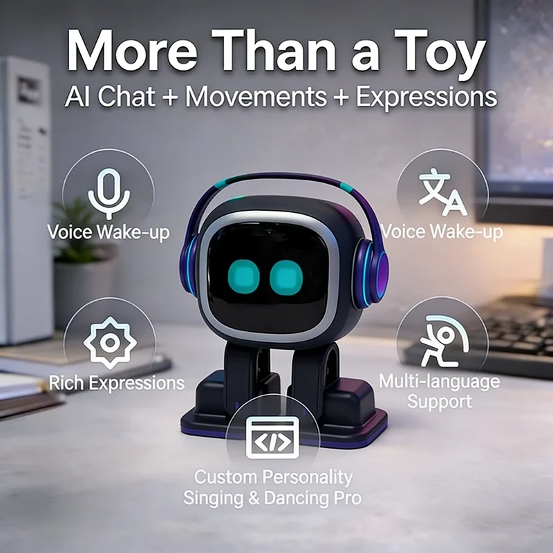 新しいEMO AIロボットインタラクティブデスクトップコンパ - Skateboard のレビューと価格