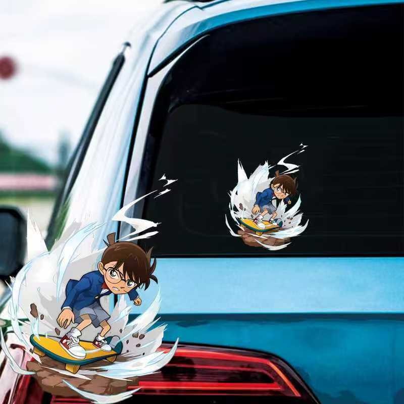 名探偵コナン漫画スケートボードステッカー、防水デカール、車、 - Skateboard のレビューと価格