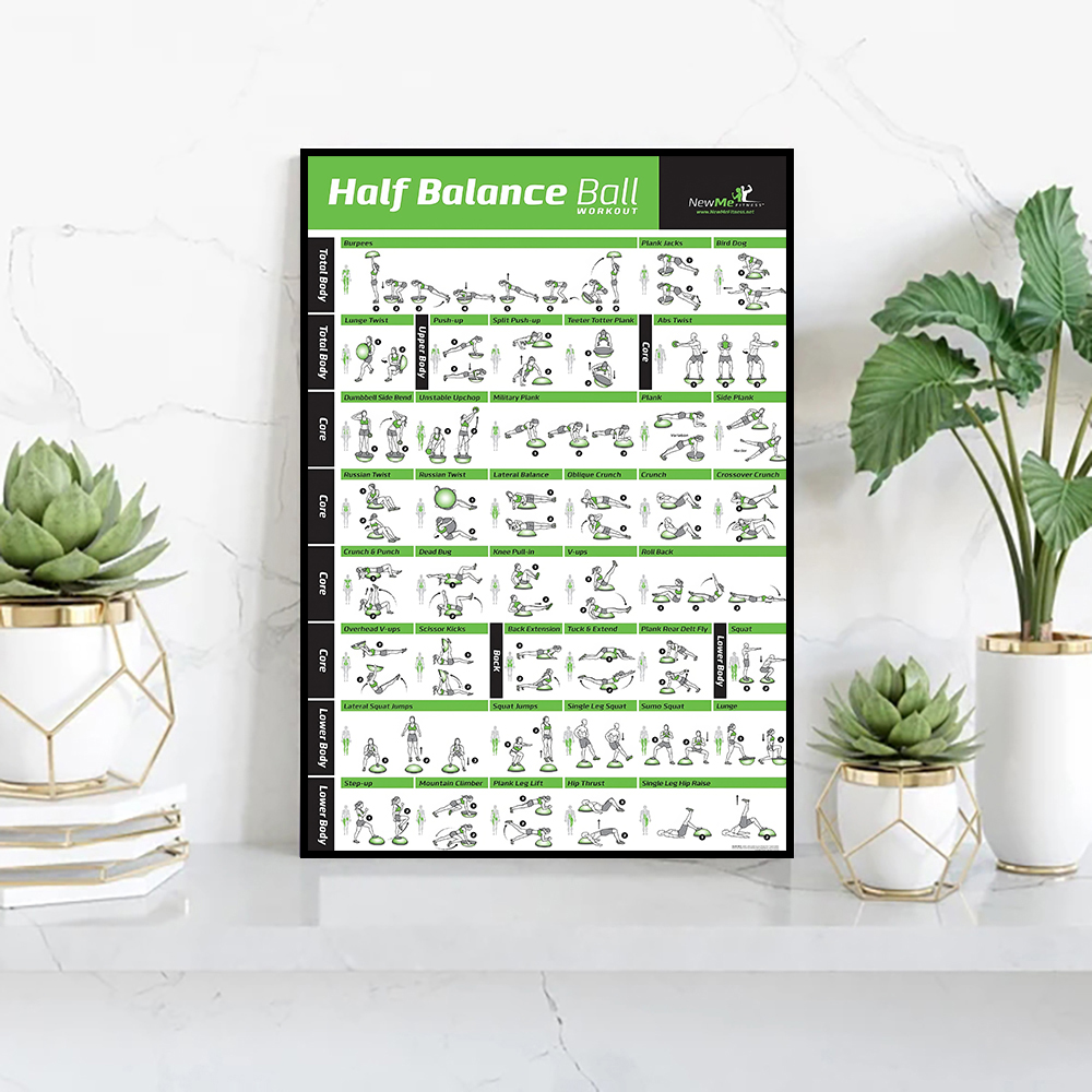ピラティストレーニングチャートキャンバス壁アートプリントポス - Sports Equipment Poster のレビューと価格